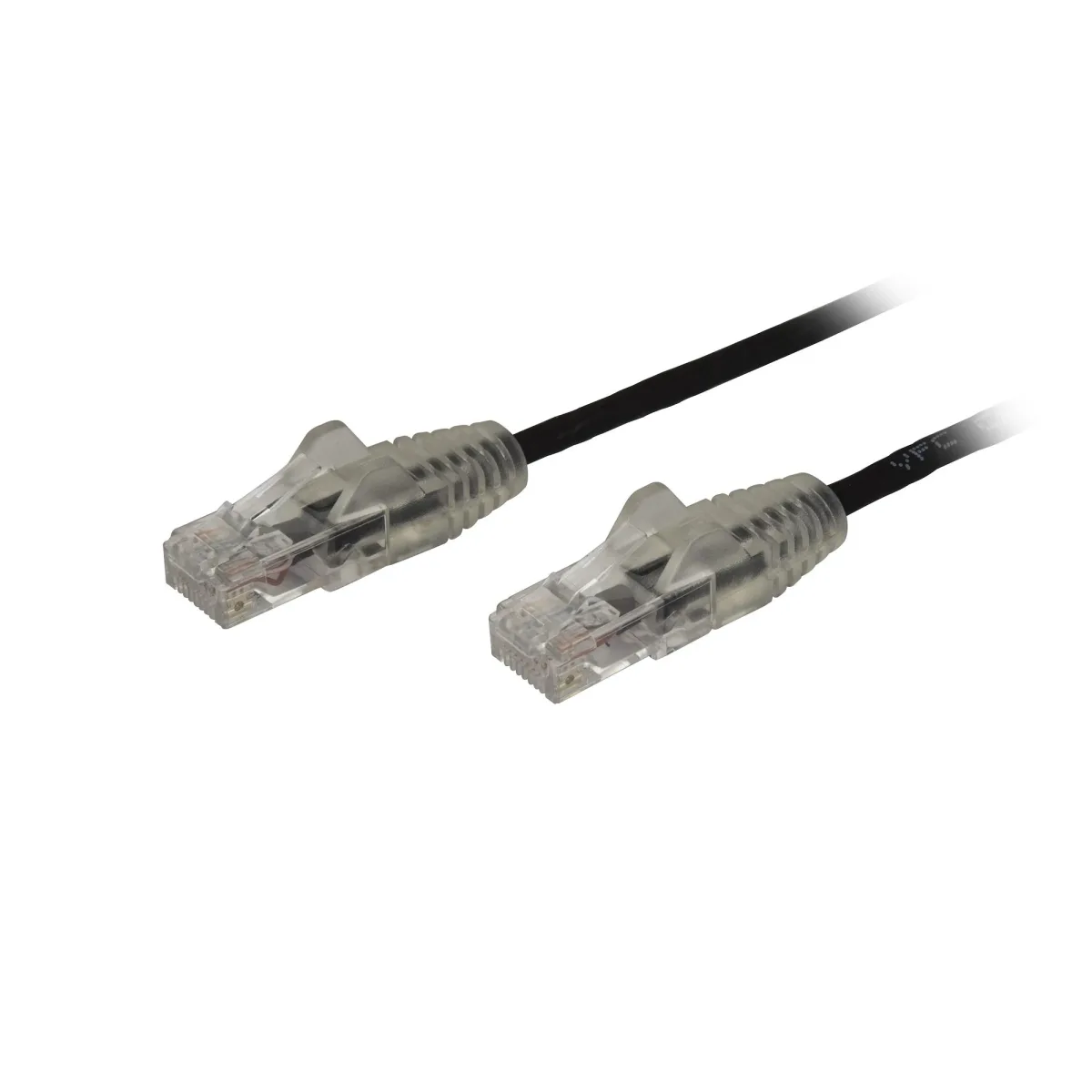 Startech 50cm Slim LSZH CAT6 Ethernet Cable, 10 Gigabit Snagless RJ45 100W PoE Patch Cord, CAT 6 10GbE UTP Network Cable w/Strain Relief, Black, ETL/Low Smoke Zero Halogen - Category 6 - 28AWG (N6PAT50CMBKS) - Patch cable - RJ-45 (M) to RJ-45 (M) - 50 cm - CAT 6 - snagless - black