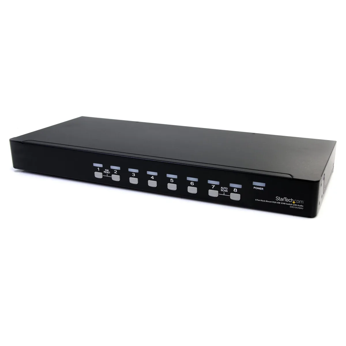 Startech 8 Port VGA KVM Switch - 1U Rack Mount - USB VGA KVM Switch with Audio - 1920 x 1440 @60hz - KVM Video Switch (SV831DUSBAU) - KVM / audio switch - 8 x KVM / audio - 1 local user - desktop - for P/N: RK3236BKF, RK4236BKB, RK4242BK24, RK4242BK30, RKCONS1701, RKCONS17HD, RKQMCAB12V2