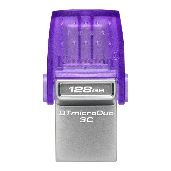 Kingston DataTraveler DTDUO3CG3/128GB 128GB MicroDuo USB OTG Flash Drive, 3C, USB-C and Type A