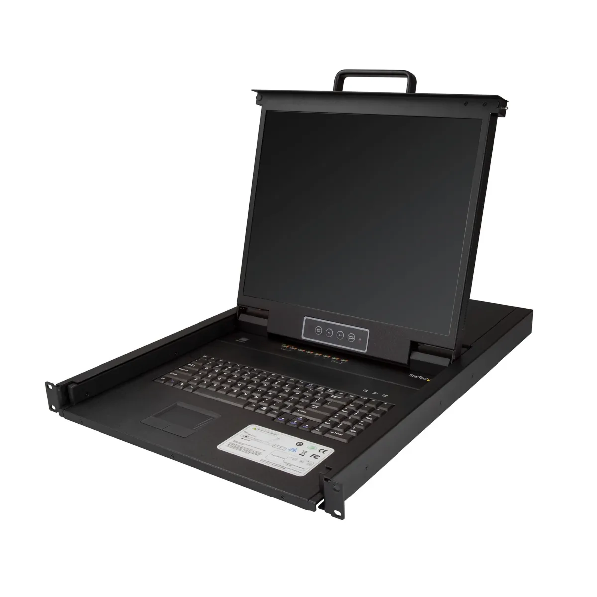 StarTech 8 Port Rackmount KVM Console with 6ft Cables, Integrated KVM Switch with 19" LCD Monitor, Fully Featured 1U LCD KVM Drawer- OSD KVM, Durable 50,000 MTBF, USB + VGA Support - 19in. LCD KVM Console (RKCONS1908K)
