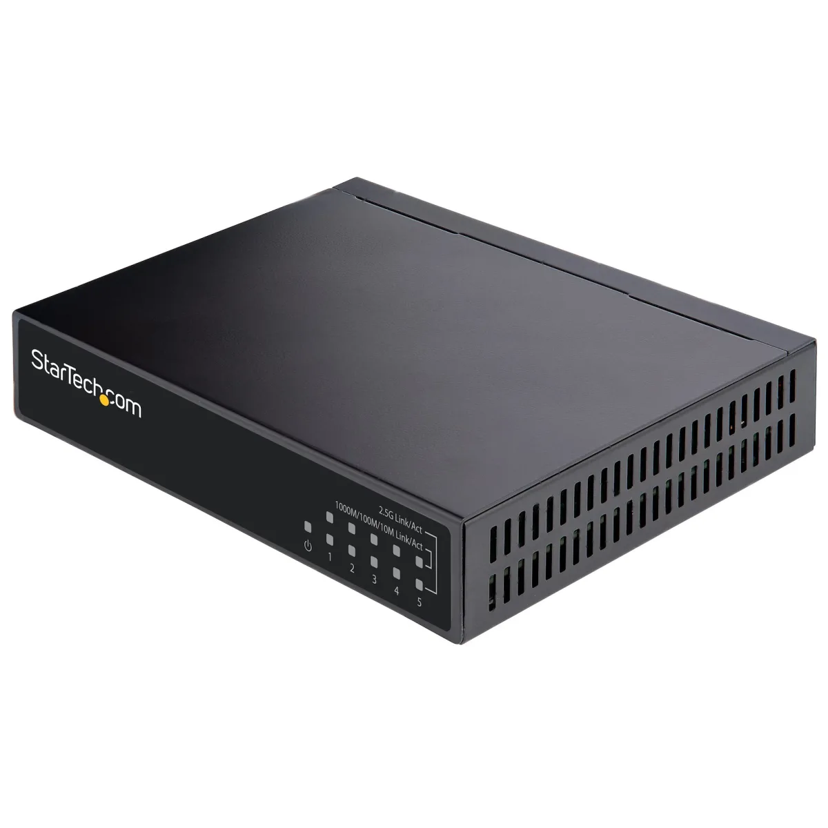 Startech Unmanaged 2.5G Switch, 5 Port Gigabit Switch, 2.5GBASE-T Unmanaged Ethernet Switch, Ethernet Splitter, Din Rail or Wall Mount, Multi-Gigabit, All-Metal, Auto-MDIX, 9K Jumbo - 2.5 Gb Network Switch - Switch - unmanaged - 5 x 10/100/1000/2.5G - desktop, wall-mountable - DC power
