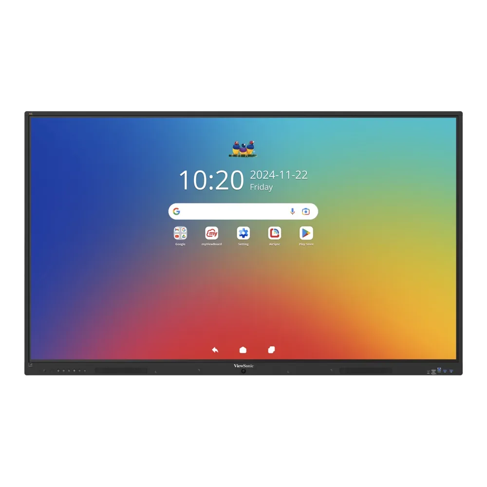 ViewSonic ViewBoard IFP7535-1-1C - 75" Diagonal Class (74.6" viewable) - IFP35-1 Series LED-backlit LCD display - interactive - with touchscreen (multi touch) / optional slot-in PC capability - 4K UHD (2160p) 3840 x 2160 - Direct LED
