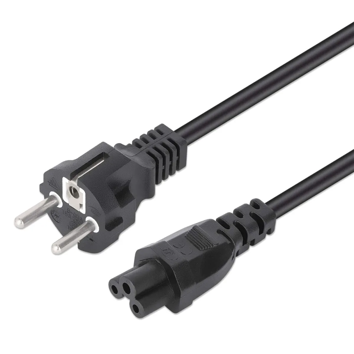 Manhattan 356602 Power Cable/Cord EU 2PIN/C5 Fem -Triangle/Schuko 3M Black