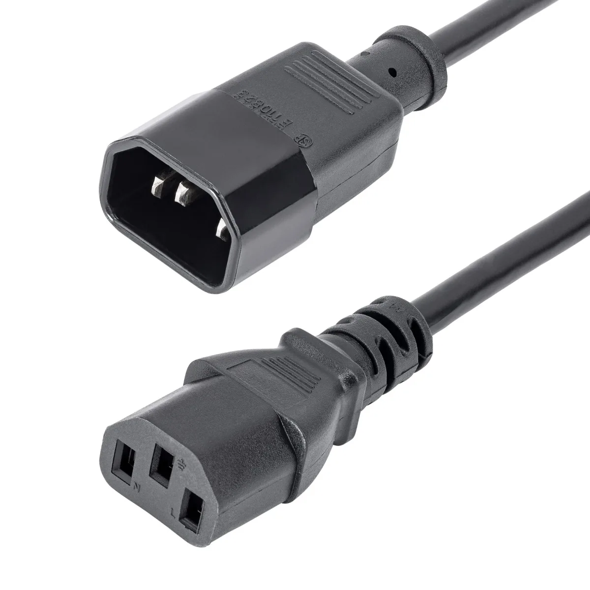 StarTech 1m (3ft) Power Extension Cord, C14 to C13, 10A 125V, 18AWG, Black Computer Power Cord Extension, Power Supply Extension Cable, IEC-320-C14 to IEC-320-C13 AC Power Cable - UL Listed - Power extension cable - power IEC 60320 C13 to IEC 60320 C14 - 1 m - black