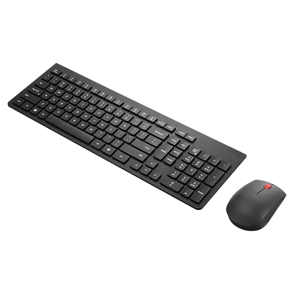 Lenovo Essential Wireless Combo Gen 2 - Keyboard and mouse set - wireless - 2.4 GHz - QWERTY - UK - black - brown box
