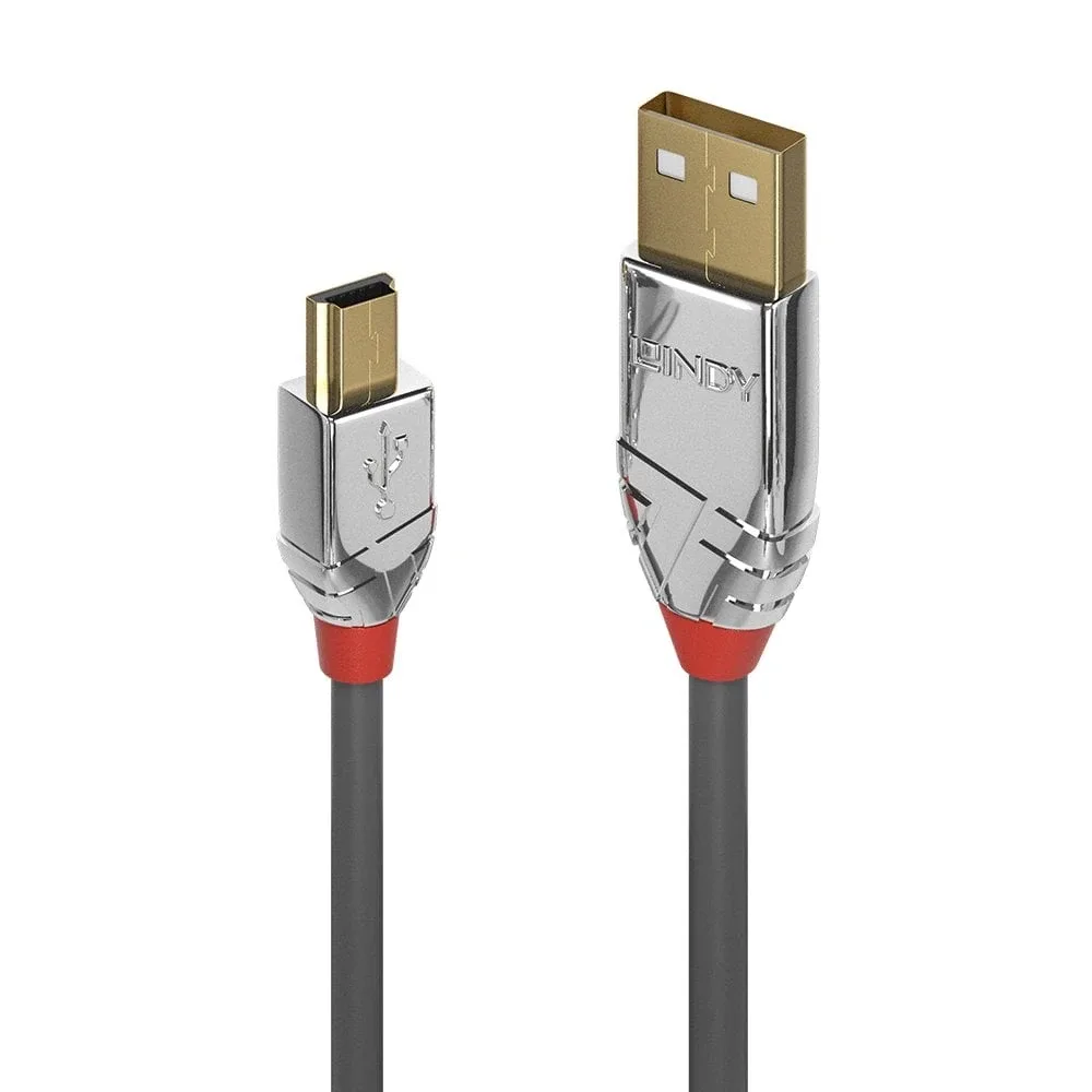 Lindy 36630 0.5M USB 2.0 Type a to Mini-b Cable Cromo Line