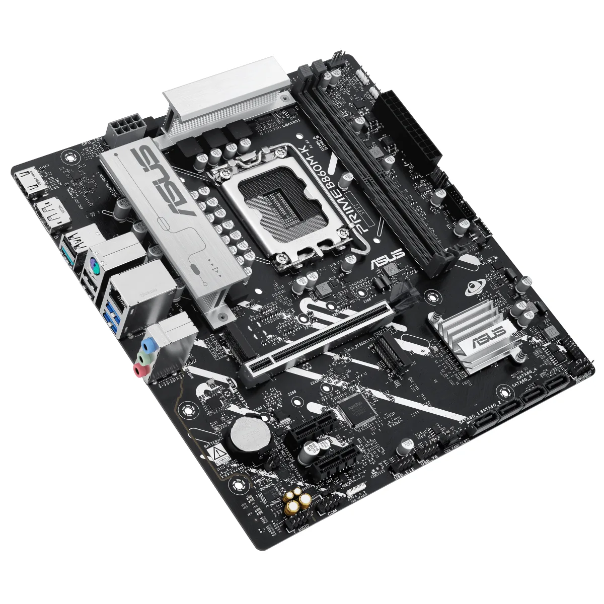 ASUS PRIME B860M-K - Motherboard - micro ATX - LGA1851 Socket - B860 Chipset - USB 3.2 Gen 2, USB 3.2 Gen 1, USB-C 3.2 Gen 1 - 2.5 Gigabit LAN - onboard graphics (CPU required) - HD Audio (8-channel)