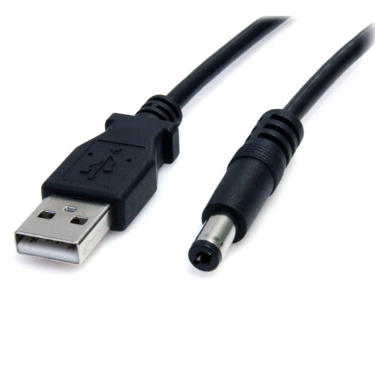 StarTech 3 ft USB to Type M Barrel 5V DC Power Cable - Power cable - USB (power only) (M) to DC jack 5.5 mm (M) - 3 ft - molded - black - USB2TYPEM - Power cable - USB (power only) (M) to DC jack 5.5 mm (M) - 91 cm - molded - black