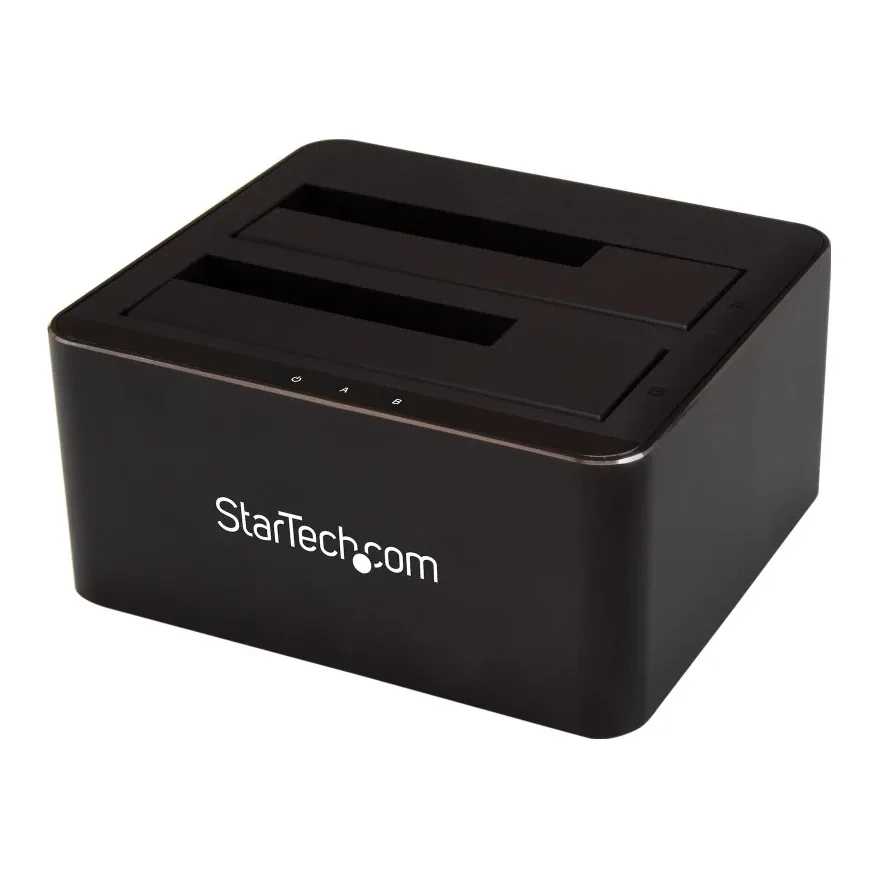 Startech Dual-Bay USB 3.0 to SATA Hard Drive Docking Station, USB Hard Drive Dock, External 2.53.5 SATA IIIIII, SSDHDD Docking Station, Hot-Swap Hard Drive Bays - Top-Loading - HDD docking station - bays: 2 - 2.5", 3.5" - SATA 6Gb/s - USB 3.0 - black - for P/N: SVA12M5NA