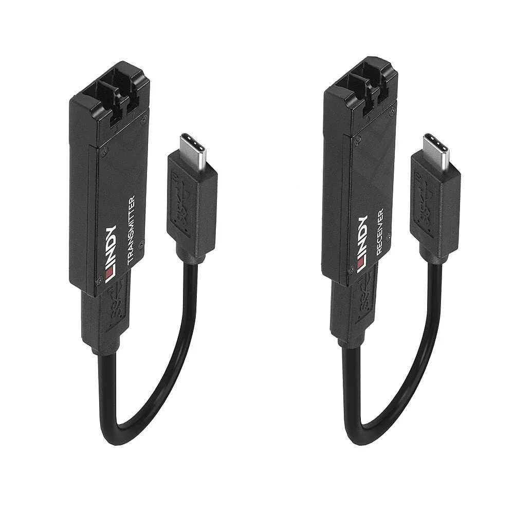 Lindy 43312 100M Fibre Optic USB 3.2 Type C Extender
