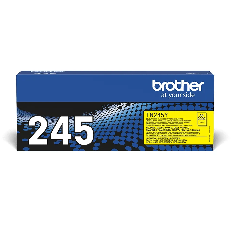 Brother TN245Y - Yellow - original - toner cartridge - for Brother DCP-9015CDW, DCP-9020CDN, DCP-9020CDW, HL-3150CDW, MFC-9140CDN