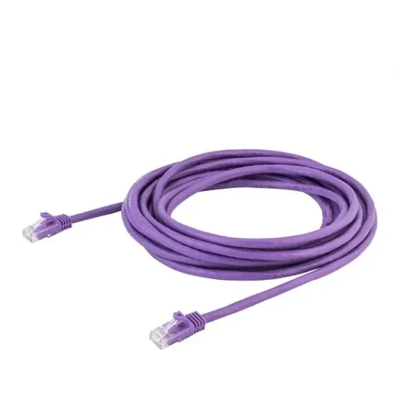 Startech 5m CAT6 Ethernet Cable, 10 Gigabit Snagless RJ45 650MHz 100W PoE Patch Cord, CAT 6 10GbE UTP Network Cable w/Strain Relief, Purple, Wiring is UL Certified/TIA - Category 6 - 24AWG (N6PATC5MPL) - Patch cable - RJ-45 (M) to RJ-45 (M) - 5 m - CAT 6 - snagless - purple