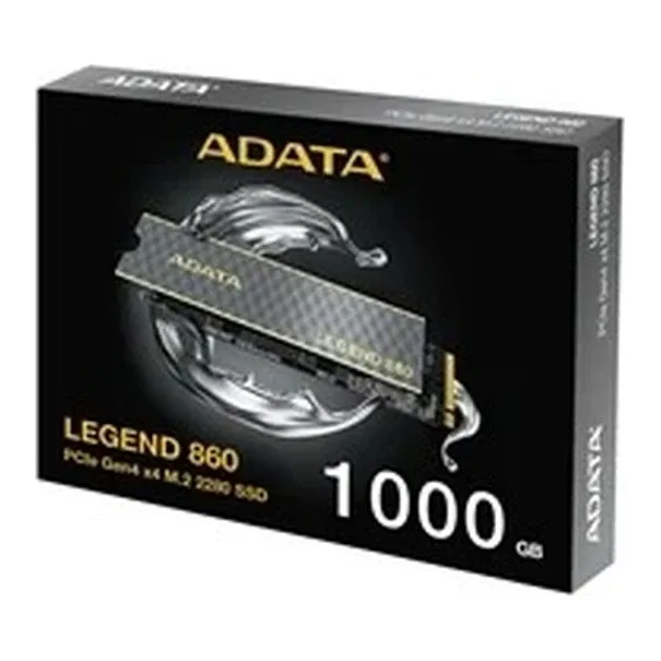 Adata Legend 860 (SLEG-860-1000GCS) 1TB NVMe SSD, PCIe Gen4, M.2 Interface, 2280, Read 5000 MB/s, Write 3000 MB/s, Heatsink 5 Year Warranty