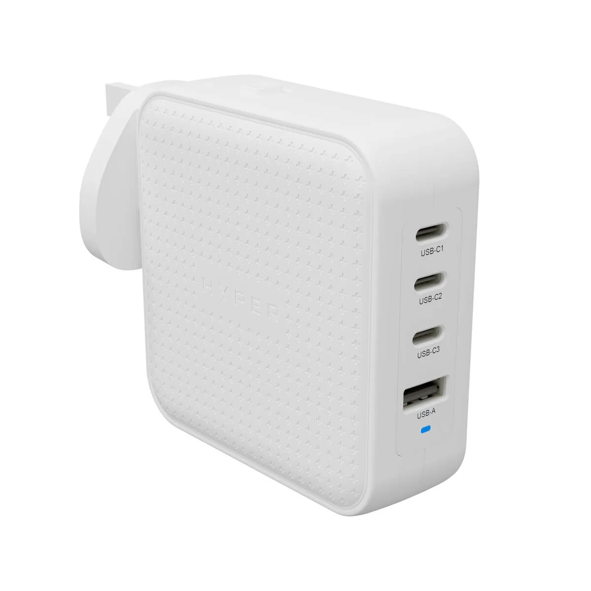 Targus HyperJuice - Power adapter - GaN - 100 Wh - QC 3.0, Power Delivery 3.0 + PPS - 4 output connectors (USB, 3 x USB-C) - white