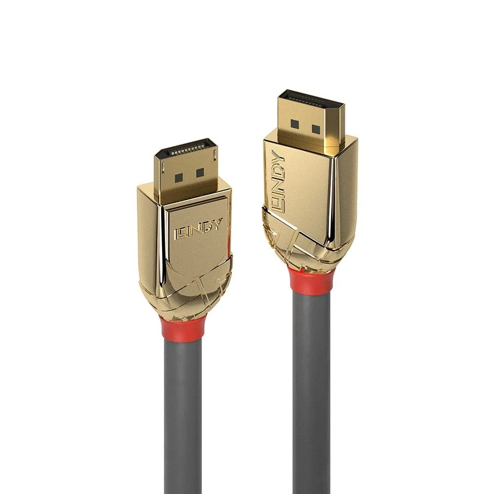 Lindy 36298 20M Displayport Cable Gold Line