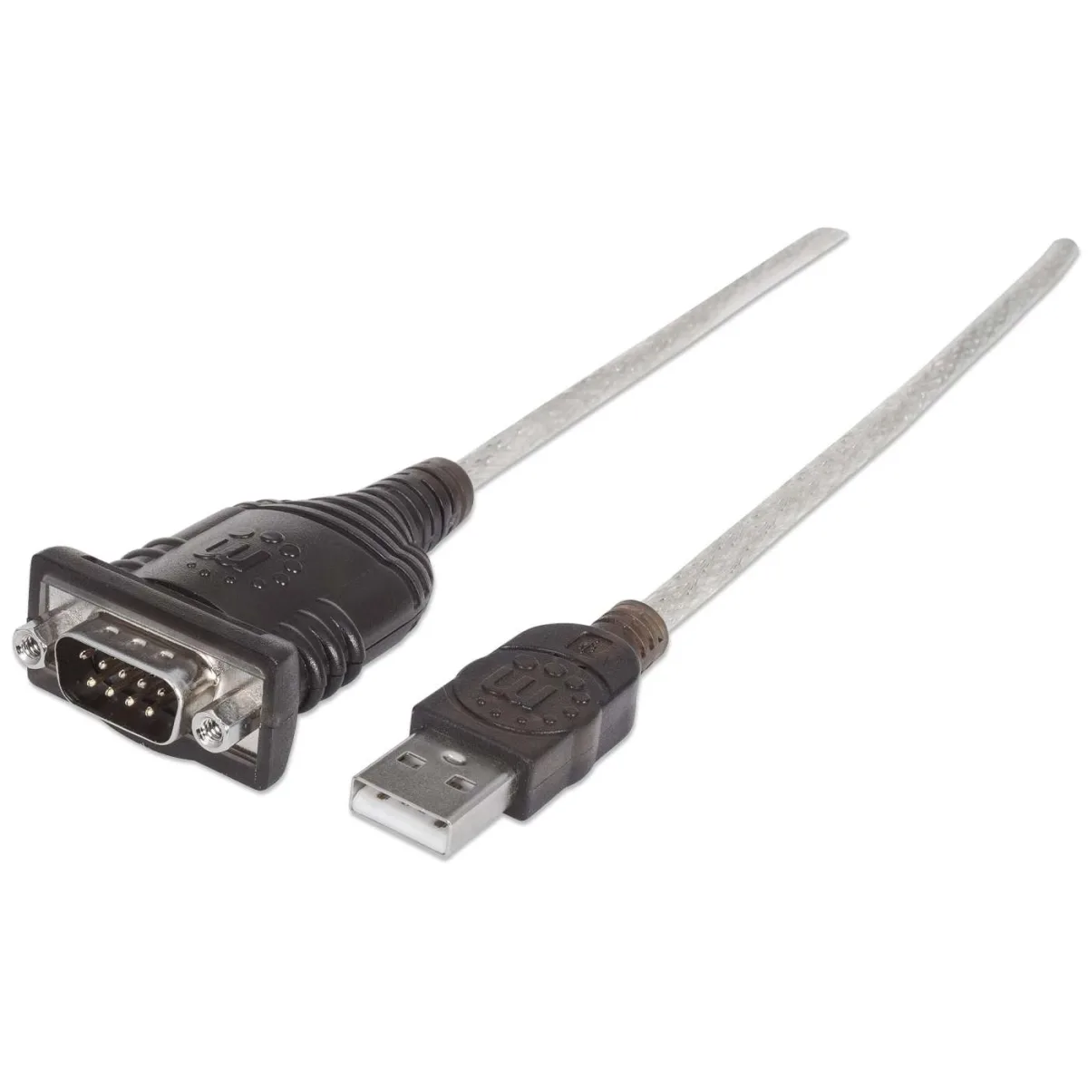 Manhattan 151849 USB-A to Serial Cable 1.8M- PL-2303RA Black/Silver Polybag
