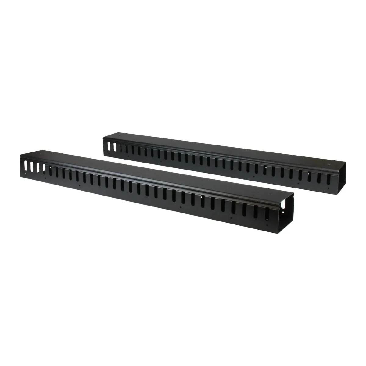 Startech Vertical Cable Organizer with Finger Ducts - Vertical Cable Management Panel - Rack-Mount Cable Raceway - 0U - 6 ft. (CMVER40UF) - Cable organizer - 1.83 m - black - 40U - for P/N: RK2537BKM, RK4242BK24, RK4242BK30