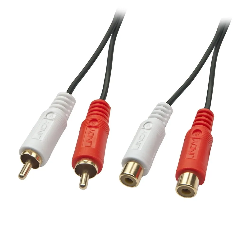 Lindy 35672 3M Premium Audio Extension Cable Phono Male to Female