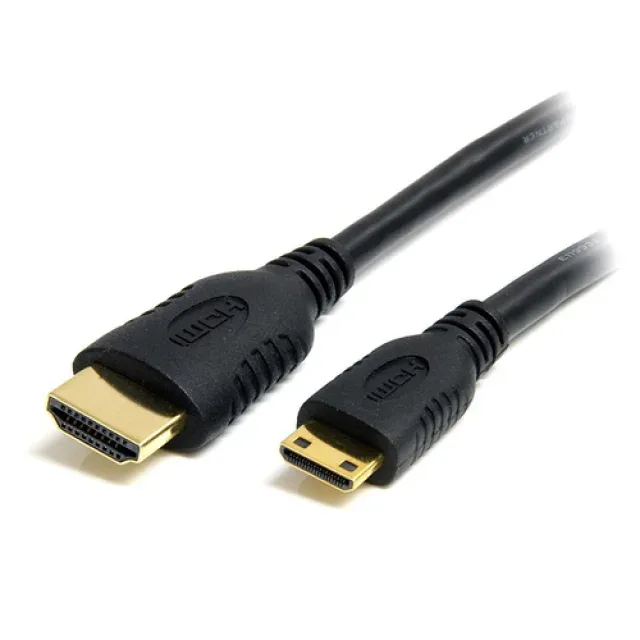 Startech 2m High Speed HDMI Cable with Ethernet HDMI to HDMI Mini - HDMI cable with Ethernet - HDMI male to 19 pin mini HDMI Type C male - 2 m - shielded - black