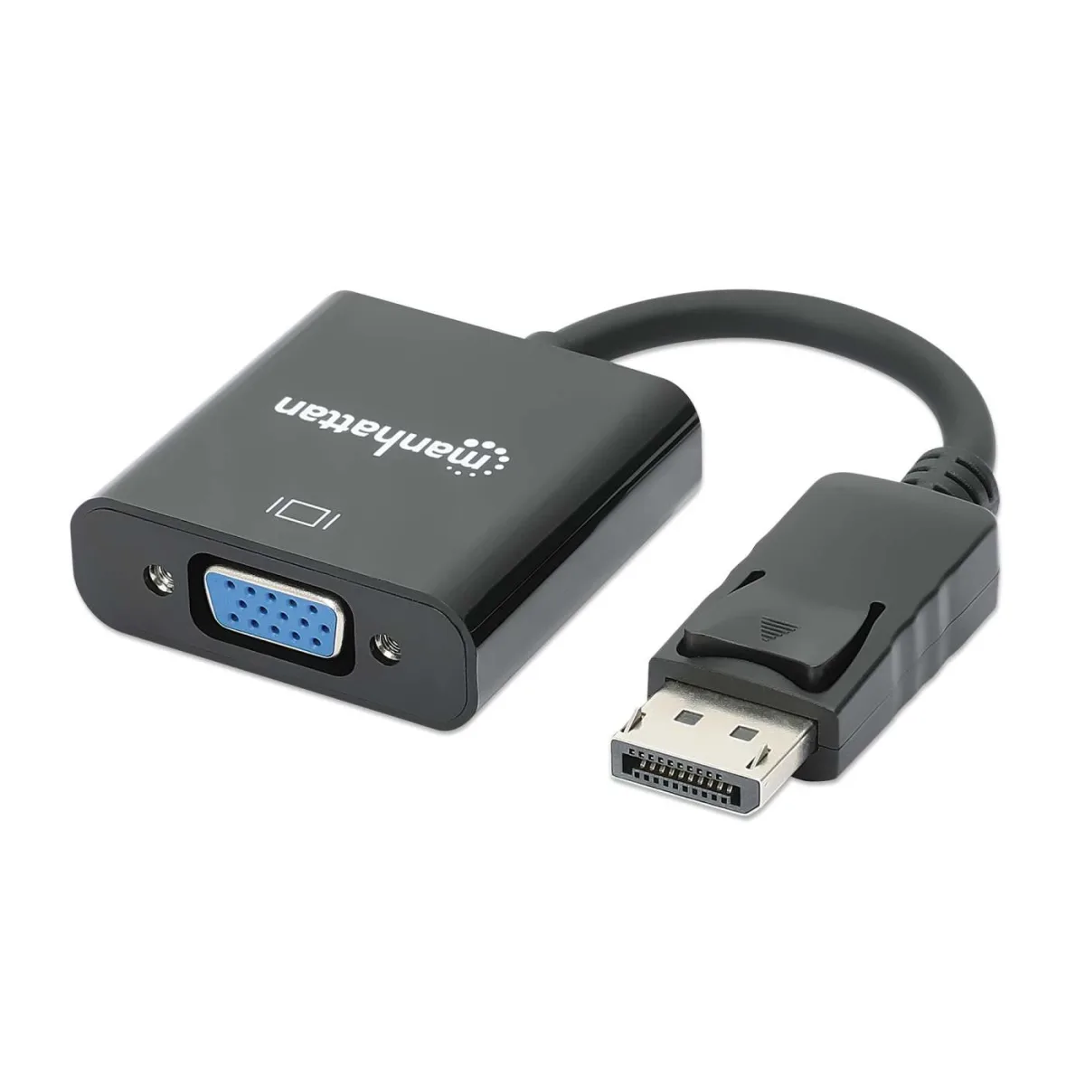 Manhattan 151962 Displayport to VGA Cable- 15CM Male/Female Black Polybag