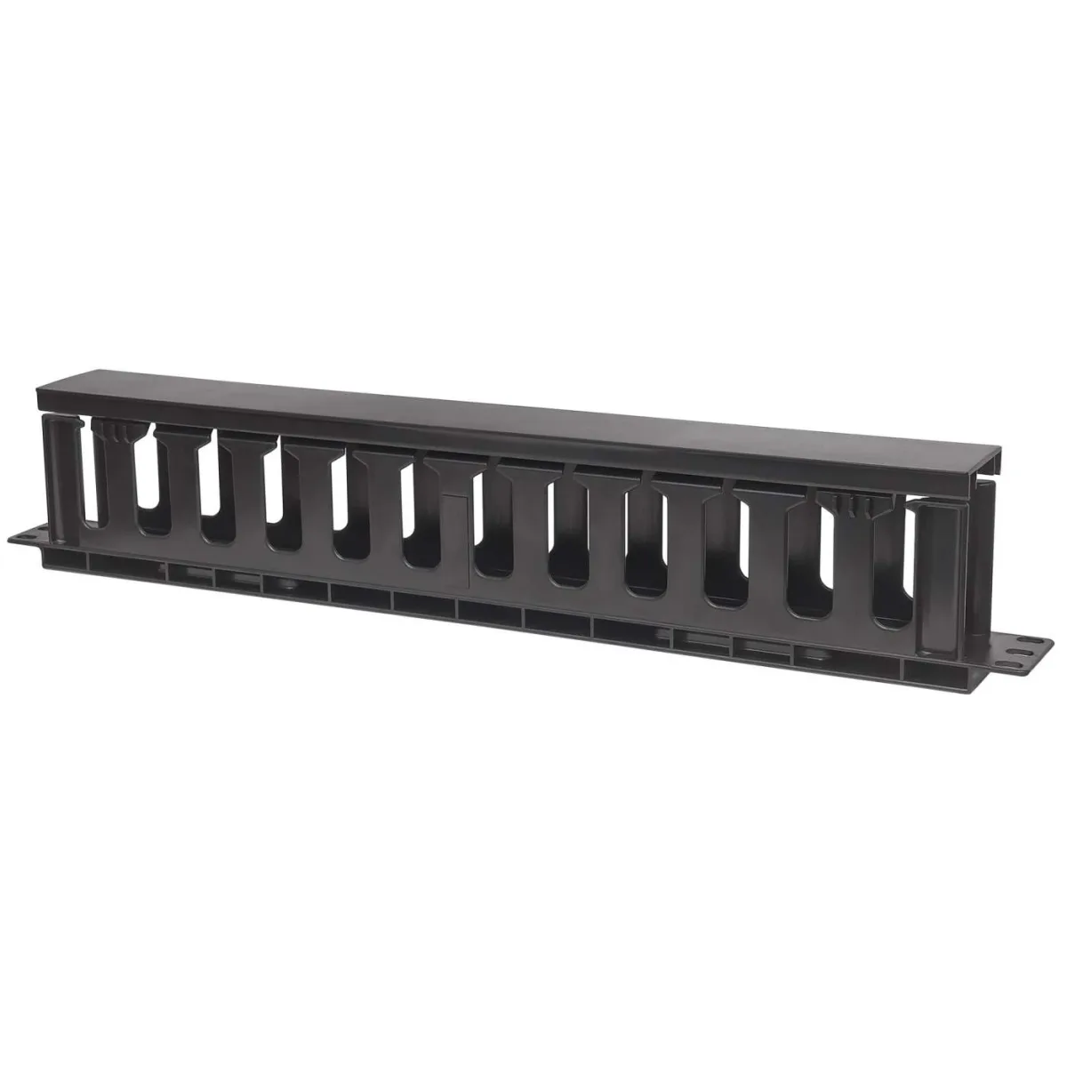 Intellinet 714679 19" Cable Management Panel 1U- with Cover Black