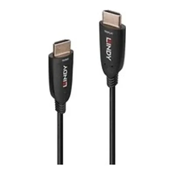 Lindy 38510 10m HDMI (M) 2.1 Anthra Line 7680x4320@60Hz / 3840x2160@120Hz Fibre Optic Hybrid Cable - Black