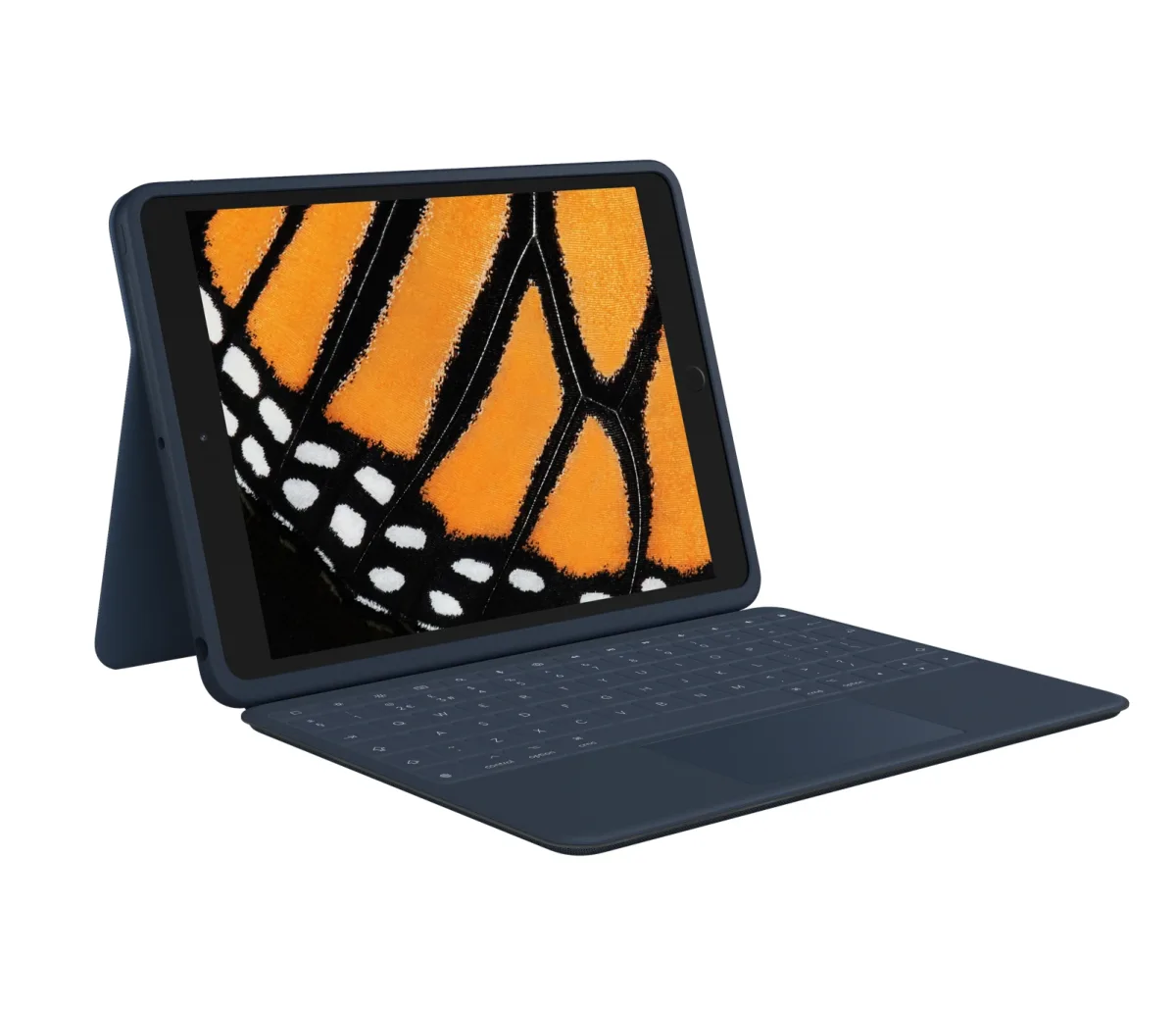 Logitech Rugged Combo 3 Touch for Education - Keyboard and folio case - with trackpad - Apple Smart connector - QWERTY - UK - academic - for Apple 10.2-inch iPad (7th generation, 8th generation, 9th generation)