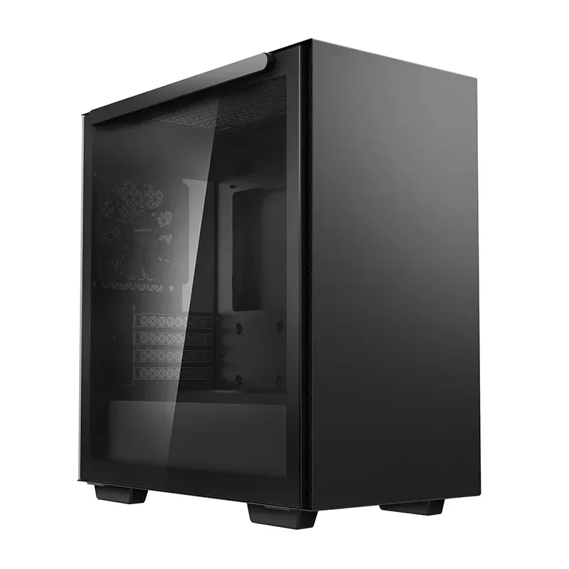 DeepCool MACUBE 110 Case, Home & Business, Black, Micro Tower, 2 x USB 3.0, Tempered Glass Side Window Panel, Micro ATX, Mini-ITX