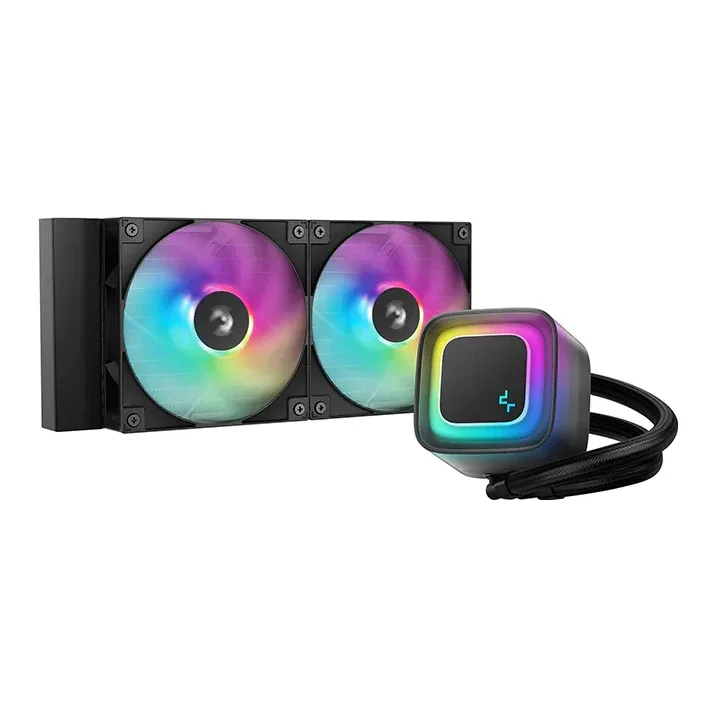 DeepCool LE240 V2 240mm Liquid CPU Cooler, Dual 120mm ARGB Fans, Anti-Leak Tech, Quiet Pump, High Performance for Intel & AMD Sockets