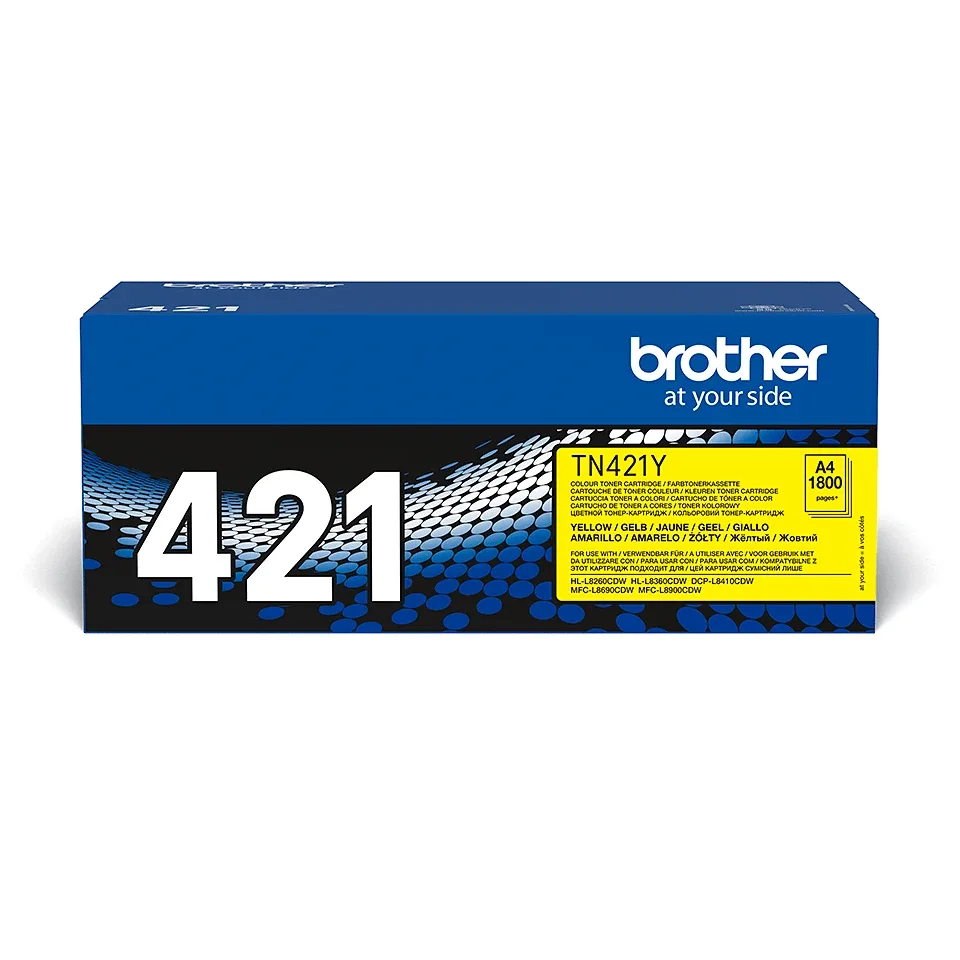 Brother TN421Y - Yellow - original - toner cartridge - for Brother DCP-L8410CDW, DCP-L8410CDWT, HL-L8360CDWMT, MFC-L8690CDW