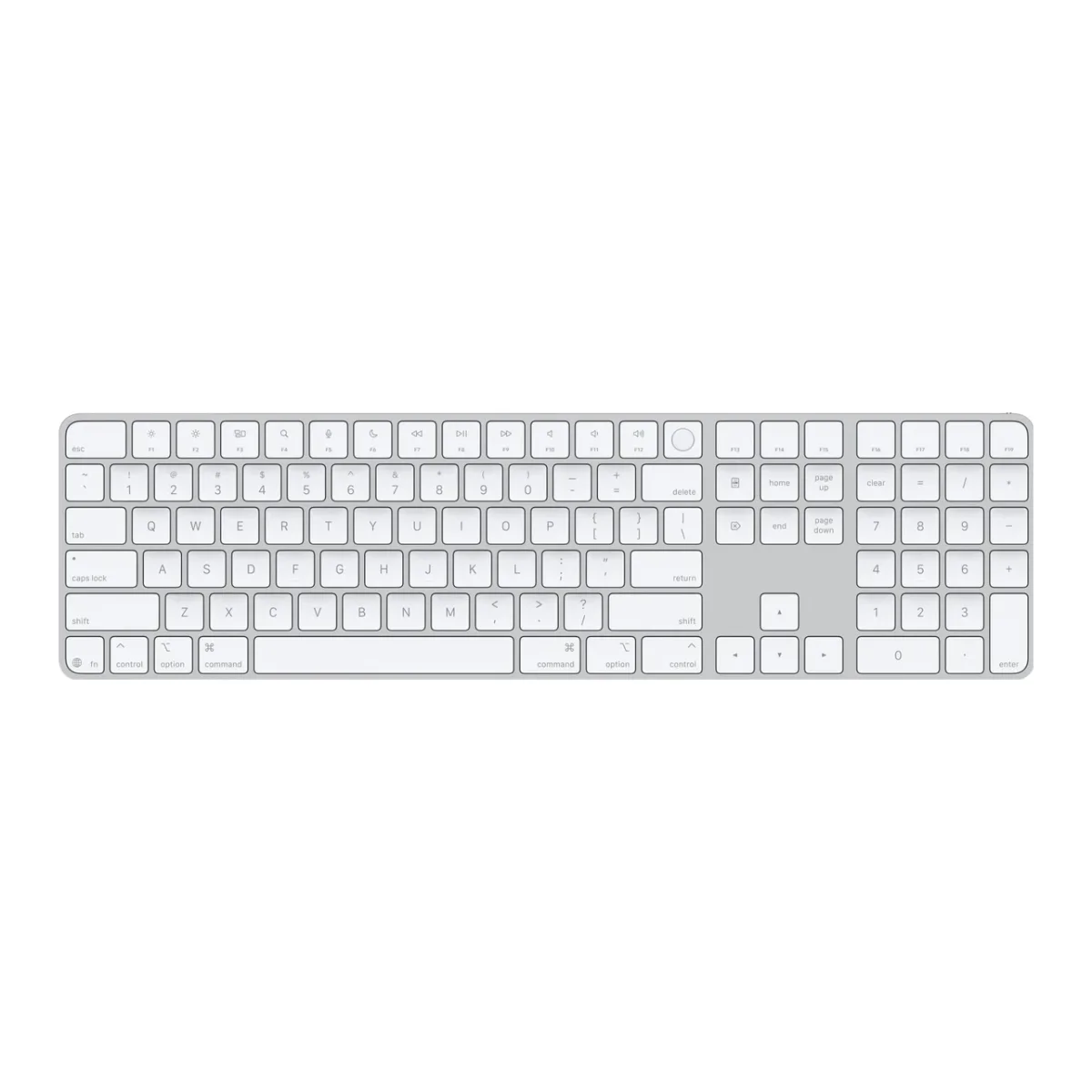 Apple Magic Keyboard with Touch ID and Numeric Keypad - Keyboard - USB-C - wireless - Bluetooth - QWERTY - US English - white keys