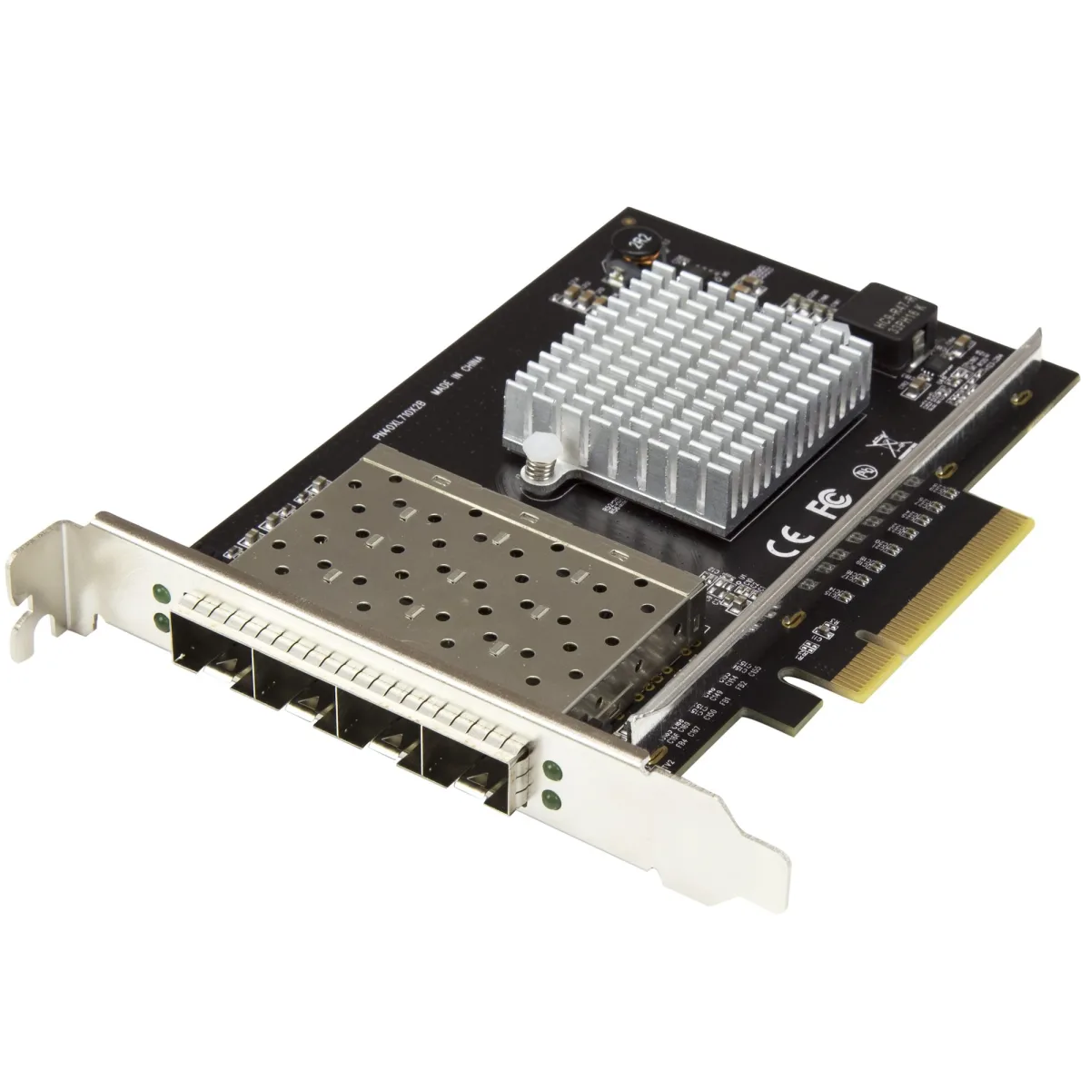 Startech Quad Port 10G SFP+ Network Card, Intel XL710 Open SFP+ Converged Adapter, PCIe 10 Gigabit Ethernet Server NIC, 10GbE Fiber Optic LAN Card Dell PowerEdge HPE ProLiant, NIC Card - 10Gb SFP+ NIC Card (PEX10GSFP4I)