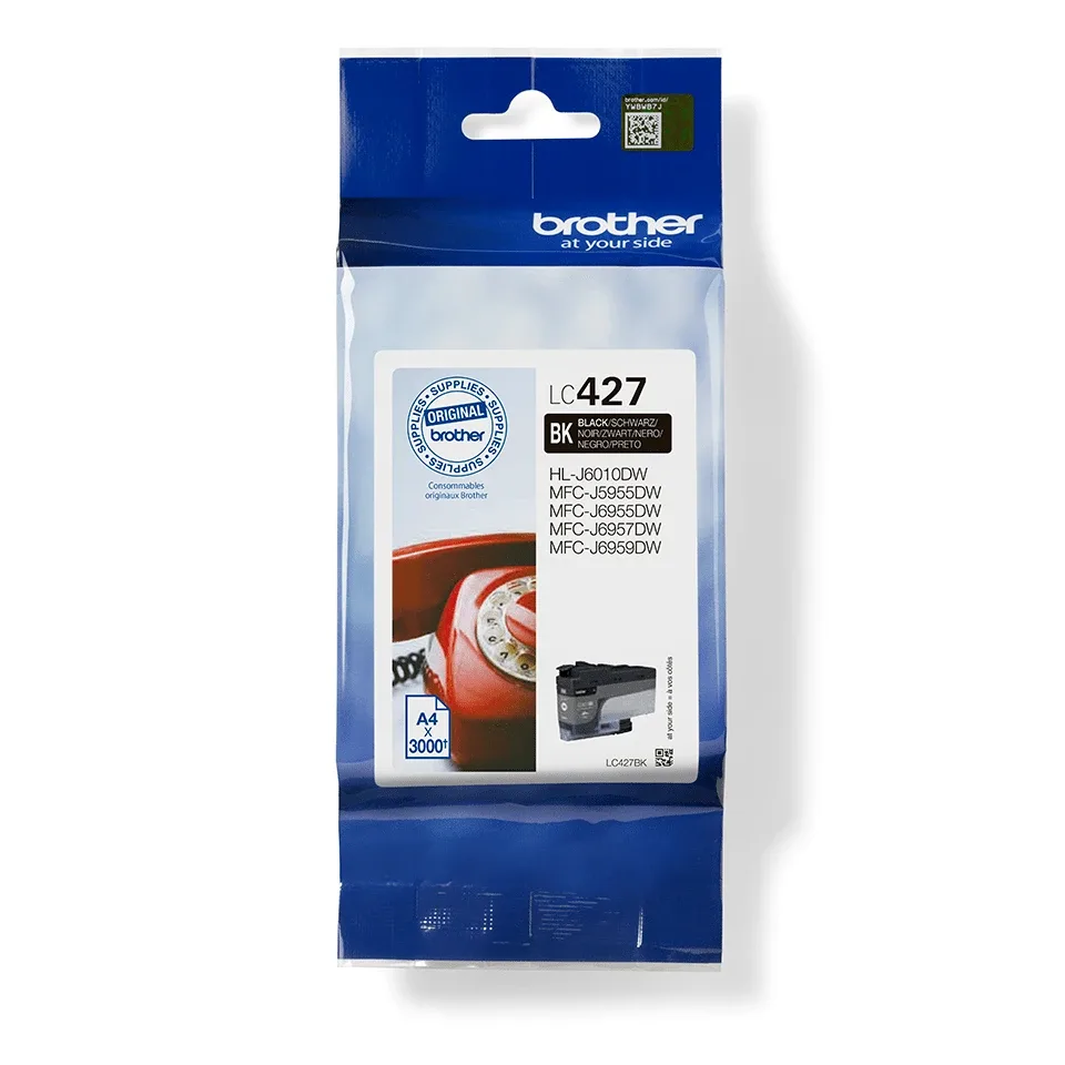 Brother LC427BK - Black - original - ink cartridge - for Brother HL-J6010DW, MFC-J5955DW, MFC-J6955DW, MFC-J6957DW