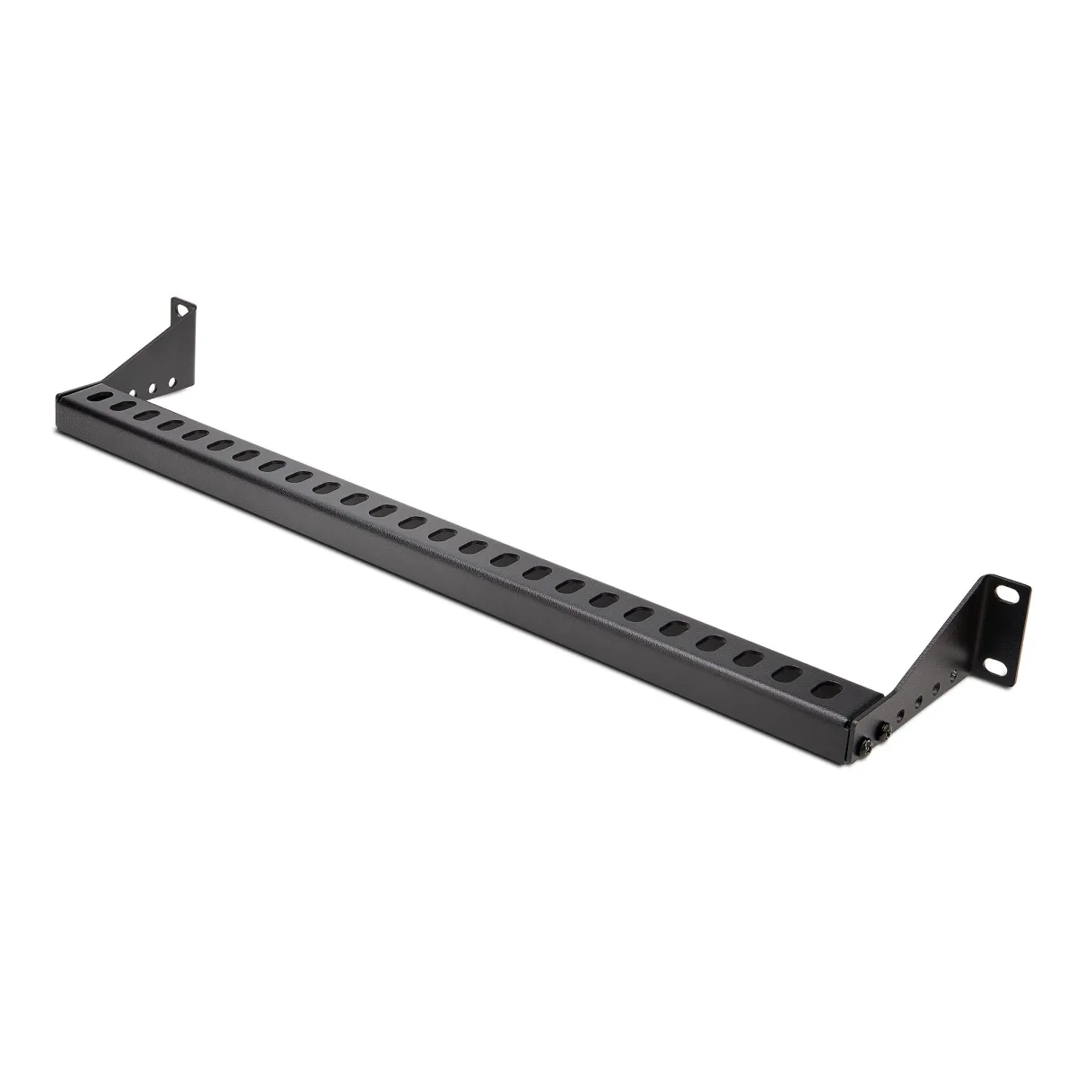 Startech 1U Rack Mountable Cable Lacing Bar w/Adjustable Depth, Cable Support Guide For Organized 19" Racks/Cabinets, Horizontal Cable Guide For Patch Panels/Switches/PDUs - Rack cable management lacing bar (horizontal) - black - 1U - 19