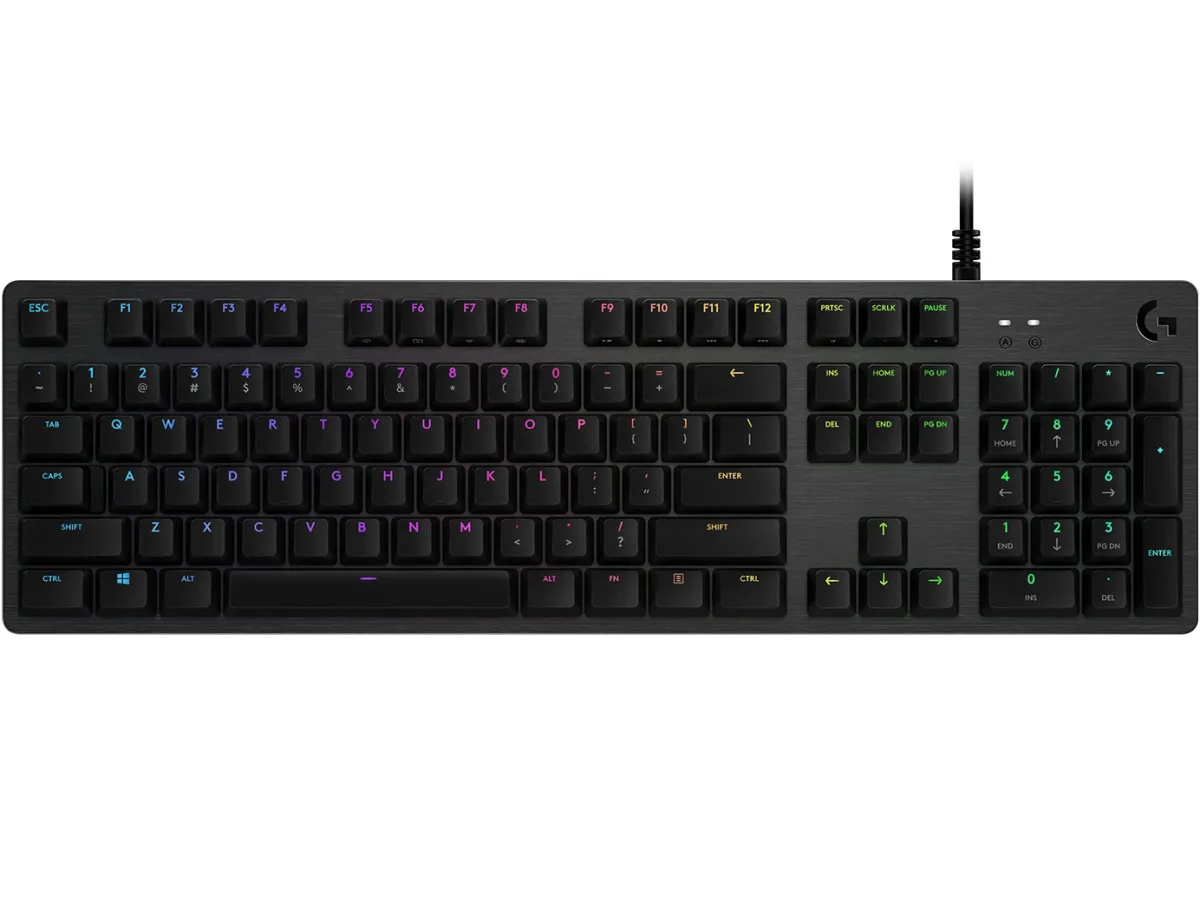 Logitech Gaming G512 - Keyboard - backlit - USB - QWERTY - UK - key switch: GX Brown Tactile - carbon