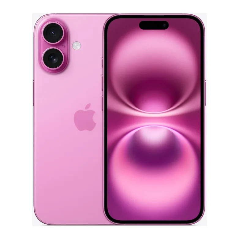 Apple iPhone 16 - 5G smartphone - dual-SIM / Internal Memory 128 GB - OLED display - 6.1" - 2556 x 1179 pixels - 2x rear cameras 48 MP, 12 MP - front camera 12 MP - pink