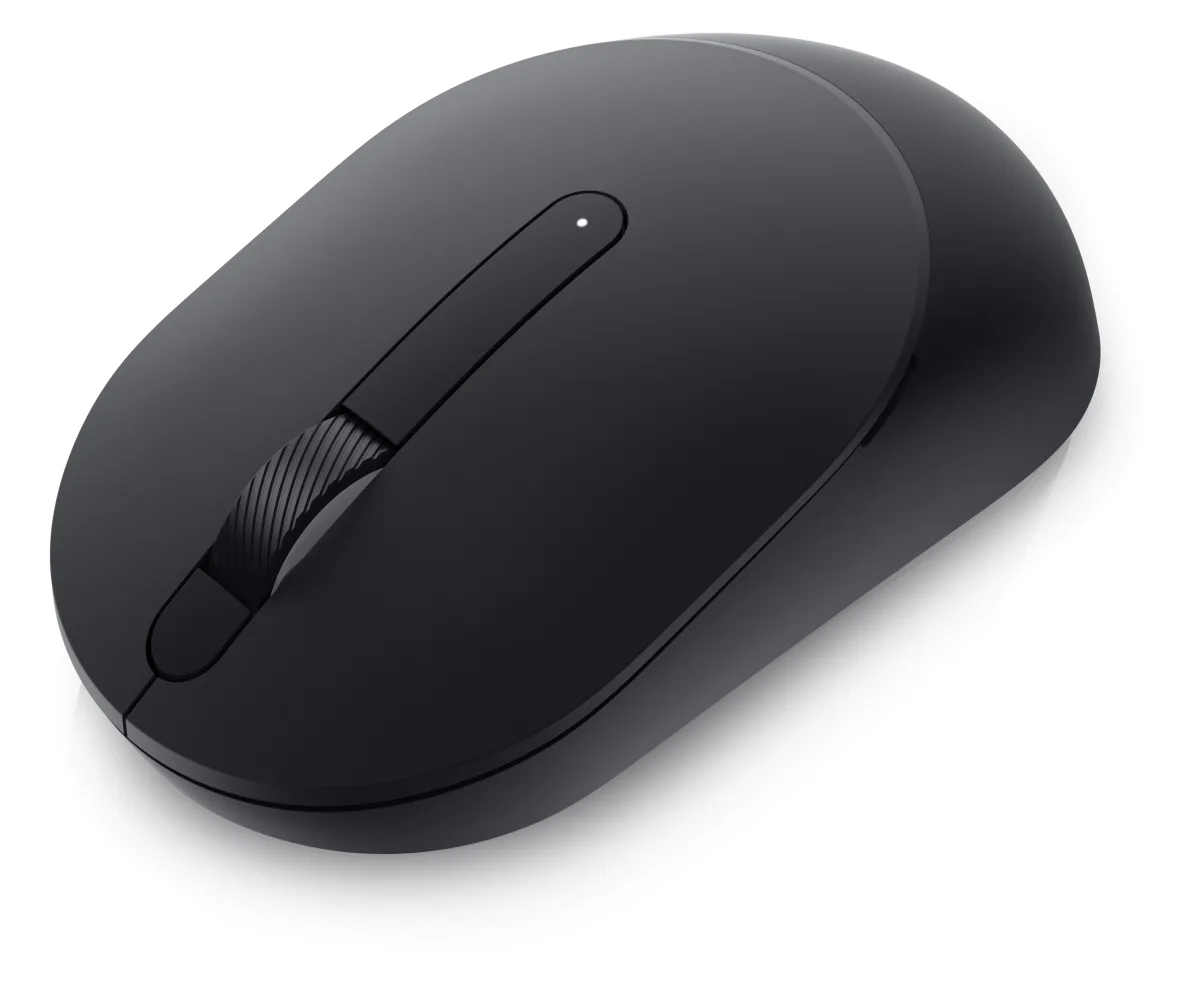 Dell MS300 - Mouse - full size - right and left-handed - optical LED - 3 buttons - wireless - 2.4 GHz - black - retail - box - with 3 years NBD Advance Exchange