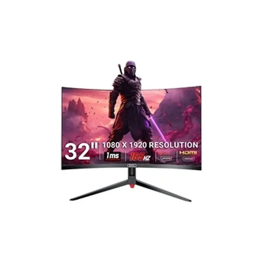 piXL CM32GF5 32 Inch 165Hz HDR Full HD Curved Gaming Monitor with AMD FreeSync & Nvidia G-Sync, 1920 x 1080 Resolution, 1ms Response Time, DisplayPort, HDMI & VESA Mount
