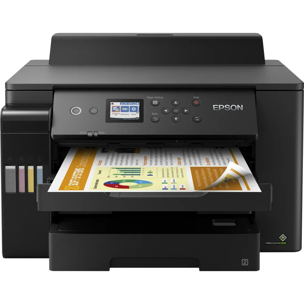 Epson EcoTank ET-16150 ET 16150  ET16150 - Printer - colour - Duplex - ink-jet - A3 - 4800 x 1200 dpi - up to 25 ppm (mono) / up to 25 ppm (colour) - capacity: 550 sheets - USB 2.0, Gigabit LAN, Wi-Fi - black