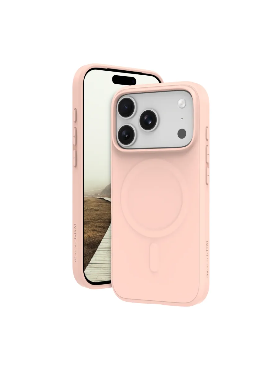 dbramante1928 Greenland Pro - Protective cover for mobile phone - MagSafe compatibility - plastic - pink sand - for Apple iPhone 17 Pro, 18 Pro