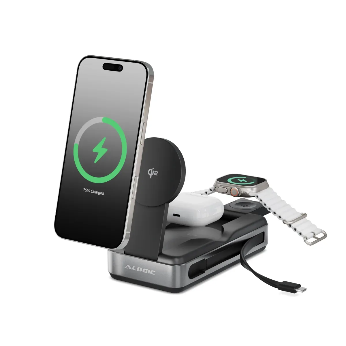 ROAM 21000MAH POWER BANK 6-IN-1 POWER BANK WITH QI2 FAST WIRELES