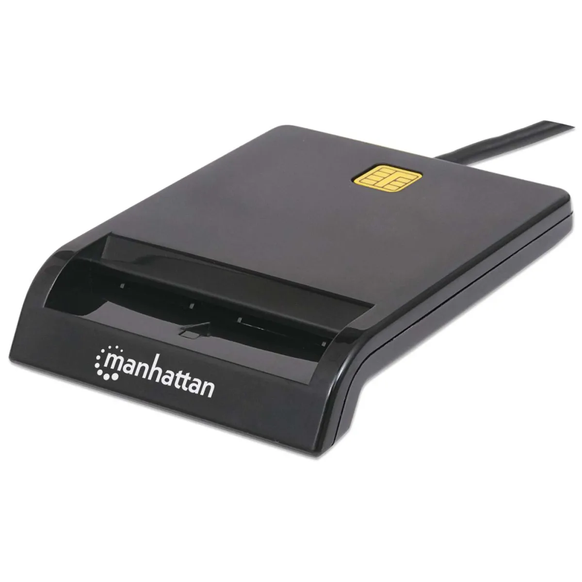 Manhattan 102049 USB-A Contact Smart Card Reader -External Black