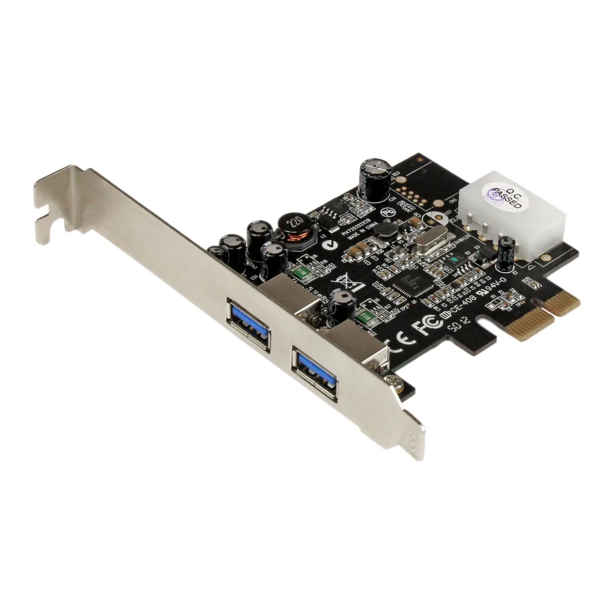 Startech 2 Port PCI Express (PCIe) SuperSpeed USB 3.0 Card Adapter with UASP - LP4 Power - Dual Port USB 3 PCIe Controller (PEXUSB3S25) - USB adapter - PCI Express x1 - USB 3.0 x 2 - for P/N: CFASTRWU3, S251SMU33EP, ST103008U2C, ST53004U1C, ST7300U3M, ST93007U2C, UNI251BMU33
