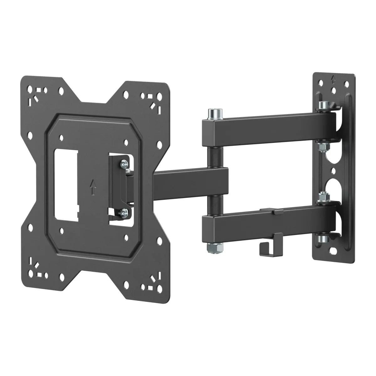 Display wall arm mount - fits display 20 to 50" with VESA sizes up to 200 x 200 - 3 degree tilt up, 10 degree tilt down - reach from wall 56 to 378 mm - thumbscrews - swl 25 kg - black