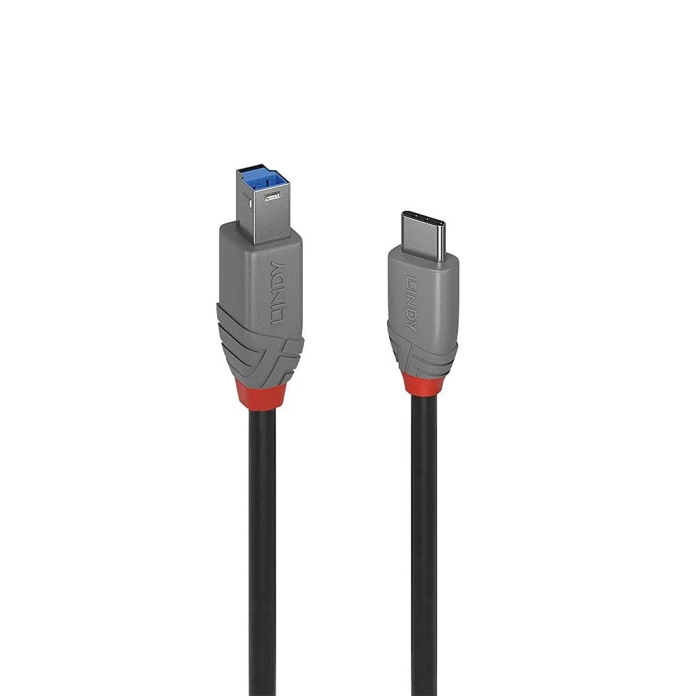 Lindy 36668 3M USB 3.2 Type C to B Cable Anthra Line