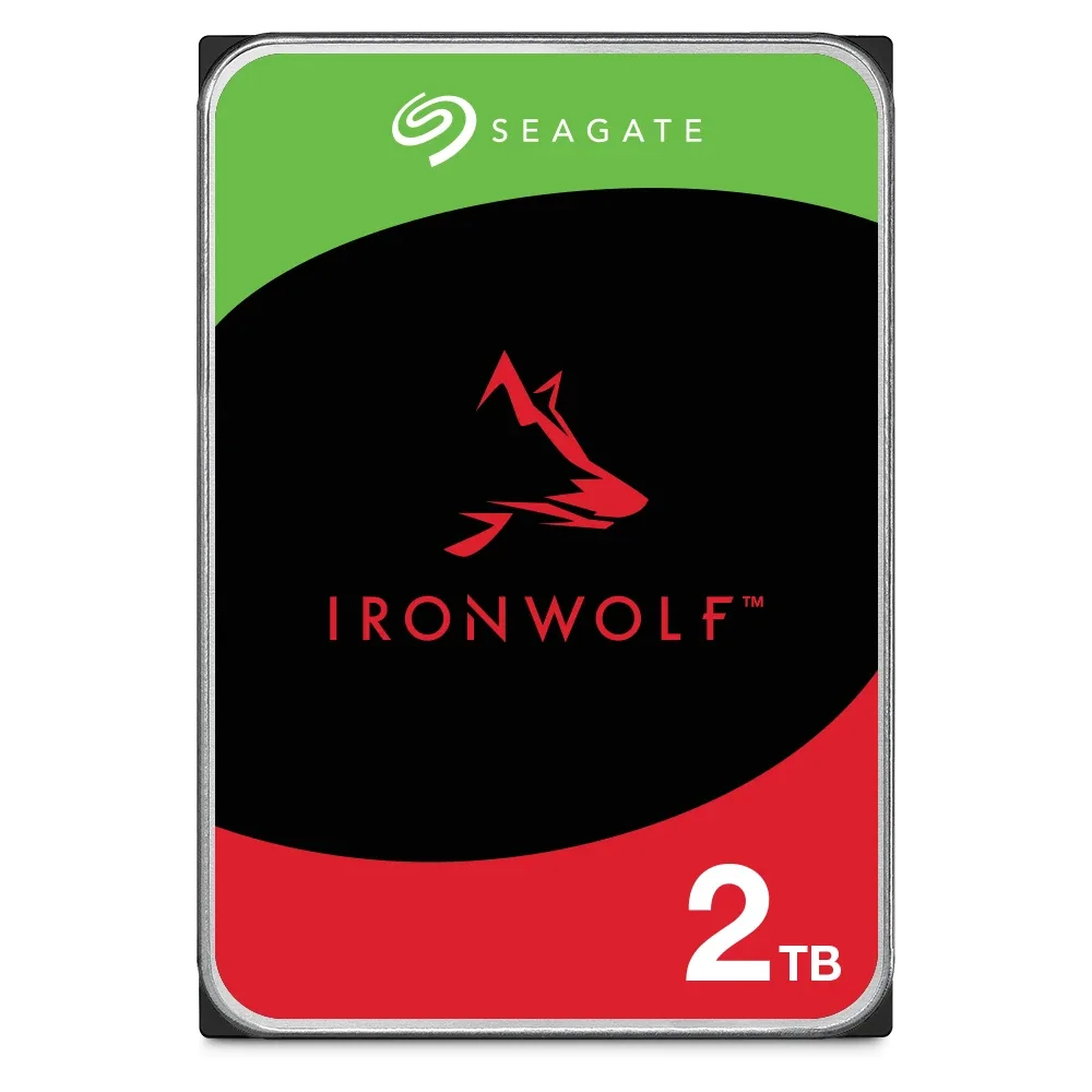 Seagate IronWolf ST2000VN003 - Hard drive - 2 TB - internal - 3.5" - SATA 6Gb/s - 5400 rpm - buffer: 256 MB - with 3 years Seagate Rescue Data Recovery