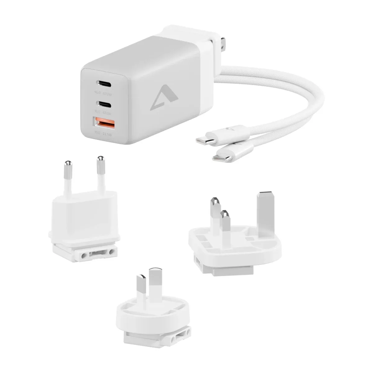 3X67 RAPID POWER 67W MULTI COUNTRY TRAVEL GAN CHARGER