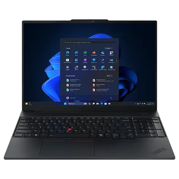 ThinkPad E16 Gen 3, Intel® Core Ultra 5 225U (E-cores up to 3.80GHz, 12MB), 16" WUXGA Non-Touch, W11P64 US/UK_ENG, 16.0GB, 1x512GB SSD M.2 2242 PCIe Gen4 TLC Opal, Intel® Graphics, BT 5.3,Wi-Fi 6E AX211, No FPR, 1080PFHD Hybrid, 3 Cell Li-ion 48Wh, 65W, 1CourierCarryin, CO2 Offset, Black with Number Pad-English (UK)