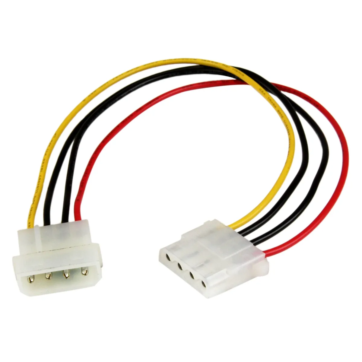 StarTech 12in Molex LP4 Power Extension Cable M/F - 4 pin Molex Power Connector - 4 pin Power Extension Cable - LP4 Power Cable (LP4POWEXT12)