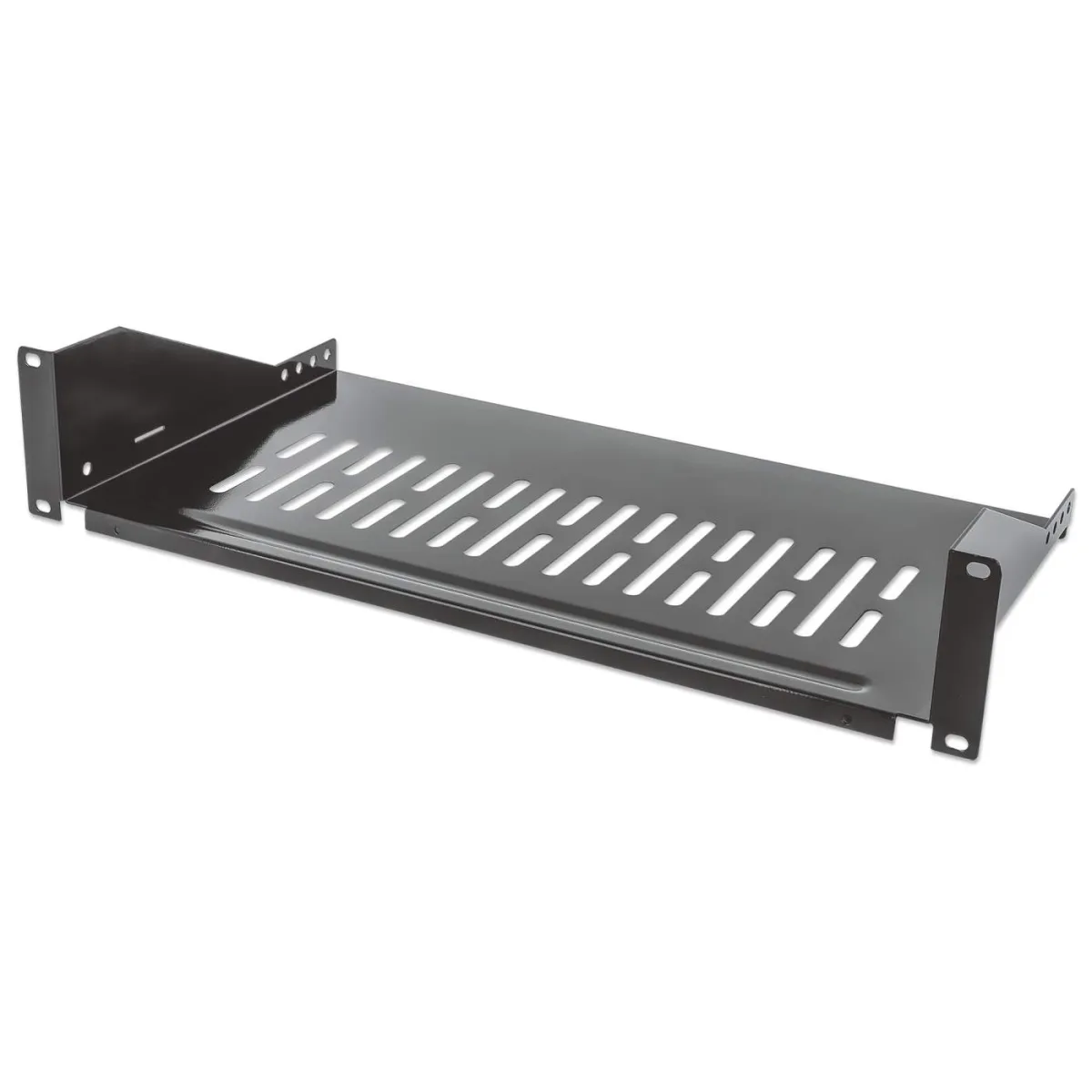Intellinet 712507 19" Cantilever Shelf 2U 250MM- 2-POINT Front Mount Black